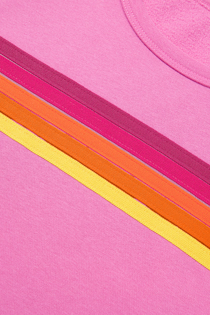 Beau Blue Accent Pullover and Shorts Two Piece Casual Set