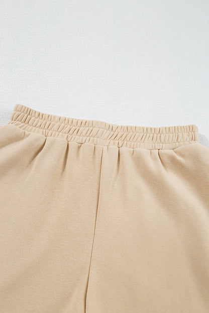 Beau Blue Accent Pullover and Shorts Two Piece Casual Set