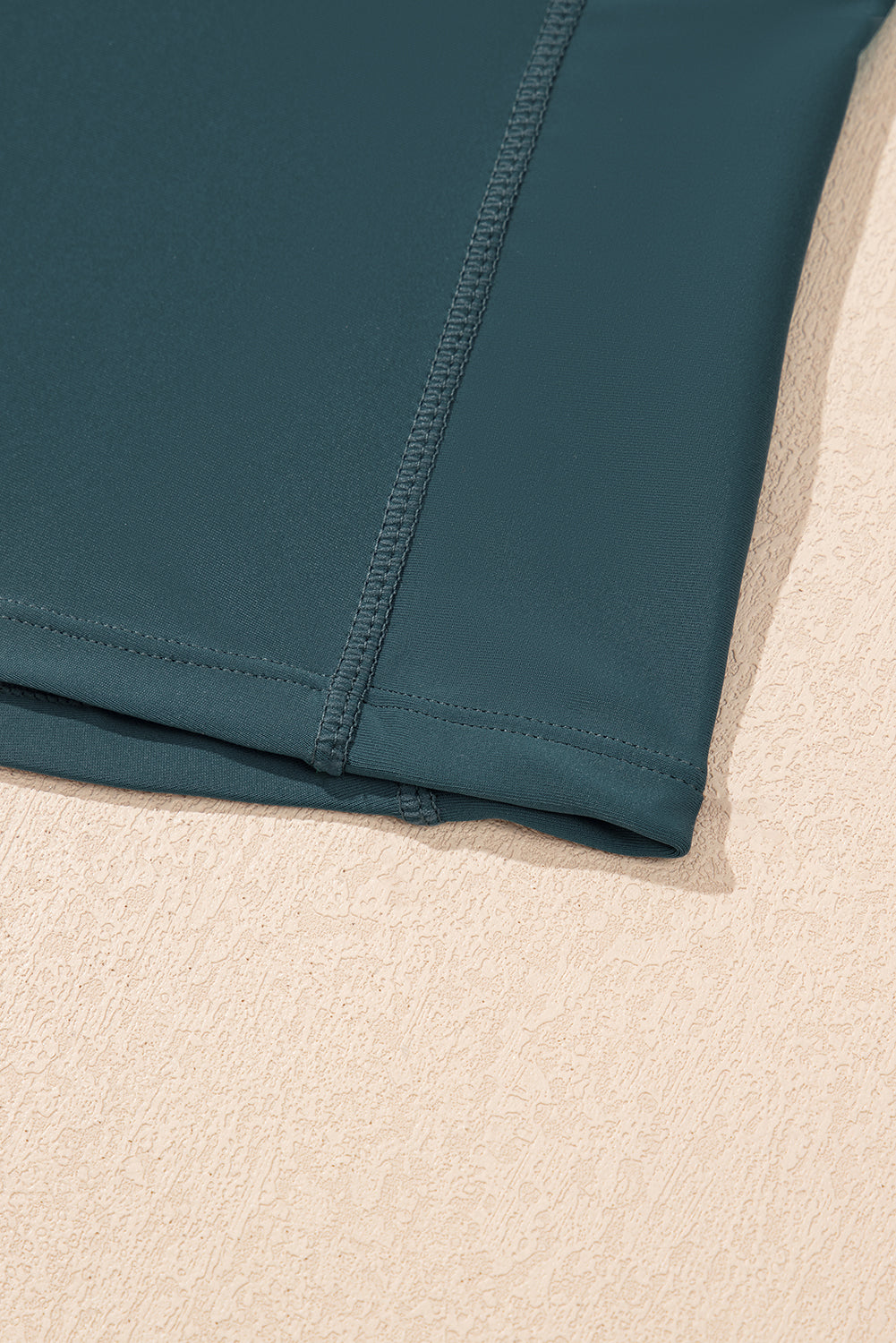 Sea Green Solid Pocketed Crossover High Waist Swim Skort