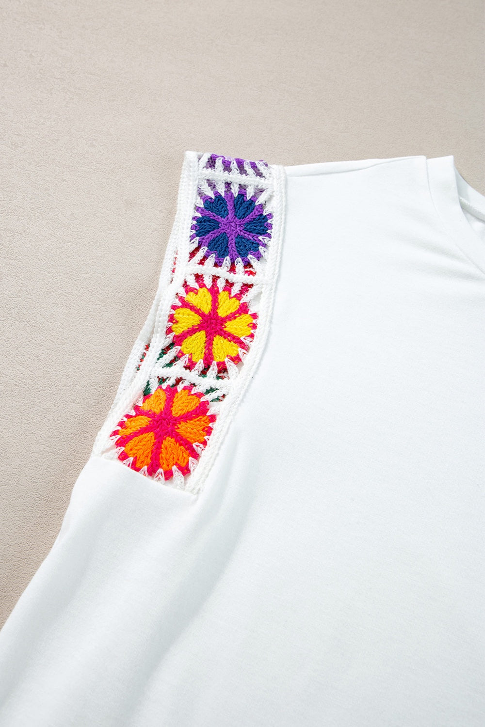 Round Neck Cap Sleeve Top