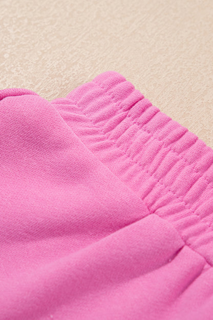 Beau Blue Accent Pullover and Shorts Two Piece Casual Set