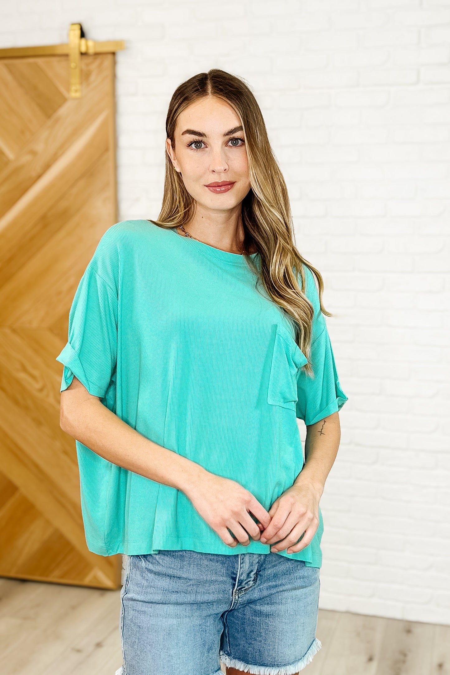 Bare Necessitee Relaxed Tee in Mint