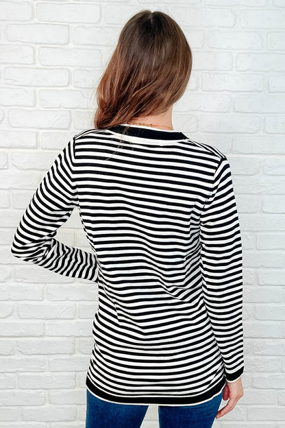 Finagle Your Way Striped Cardigan