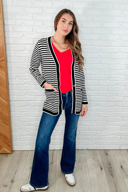 Finagle Your Way Striped Cardigan